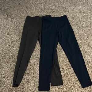 American Eagle Outfitters Women's Charcoal and Navy Leggings